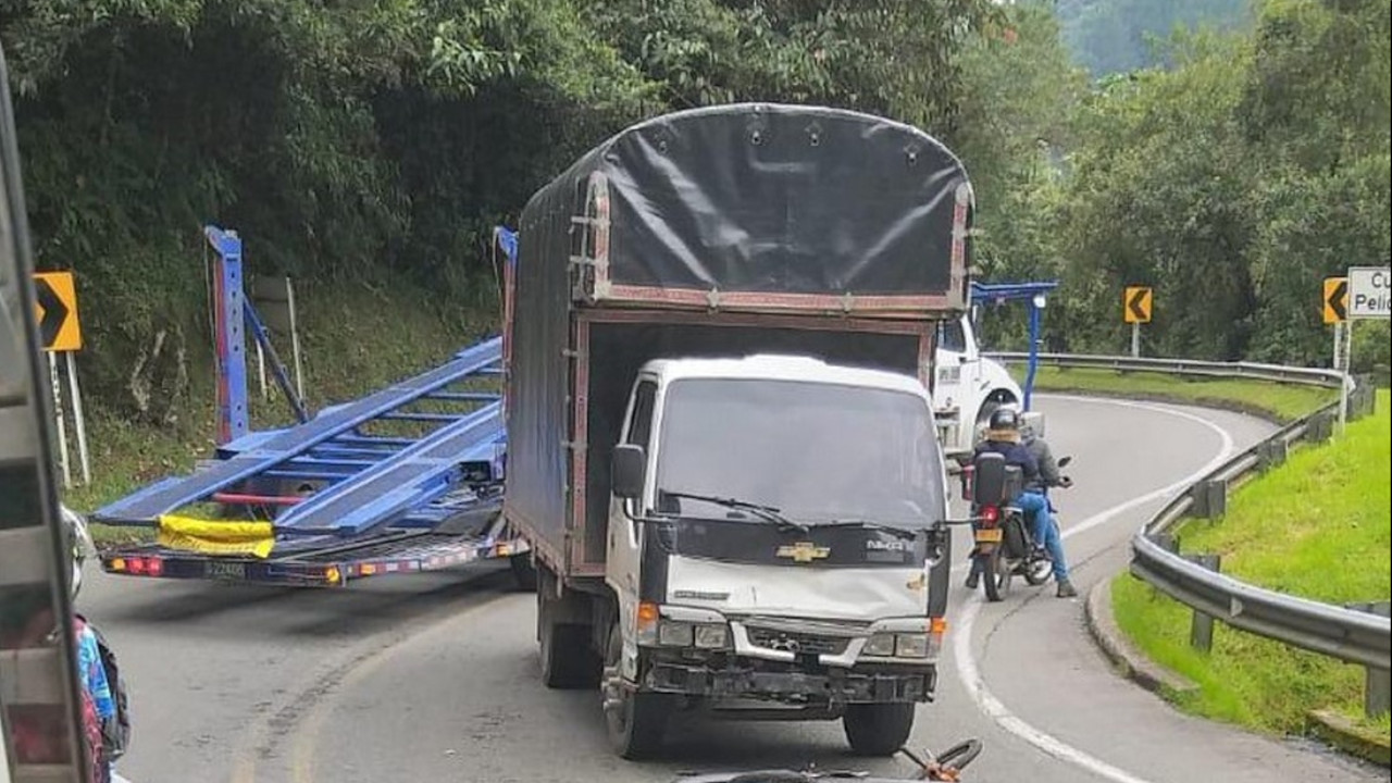 ¡Muy triste! Ciclista acaba de perder la vida en un accidente de tránsito en la vía Medellín - La Pintada
