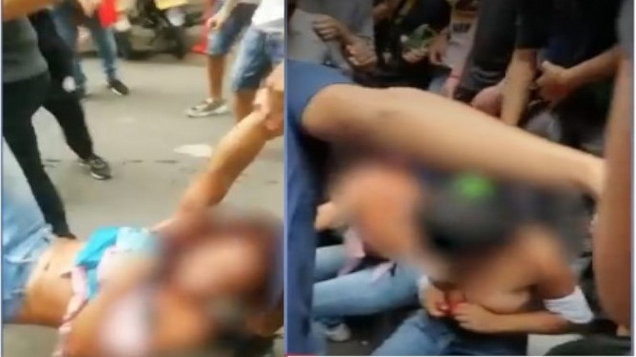 VIDEO: ¡Casi las dejan en bola! Comunidad agredió y desvistió a dos presuntas ladronas en Cali 1 Cali