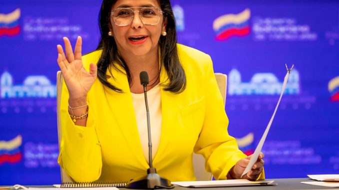 La vicepresidenta de Venezuela, Delcy Rodríguez, en una fotografía de archivo. EFE/Miguel Gutiérrez frontera con Colombia