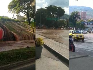 ¡Taco monumental! Pilas que está inundada la Autopista Norte a la altura del deprimido de la Terminal 1 ¡Taco monumental! Pilas que está inundada la Autopista Norte a la altura del deprimido de la Terminal