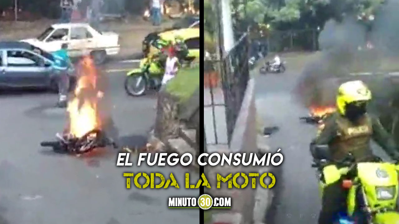 [Video] ¡Otra moto quemada! Así ‘atendieron’ a presunto ladrón en el barrio López de Mesa