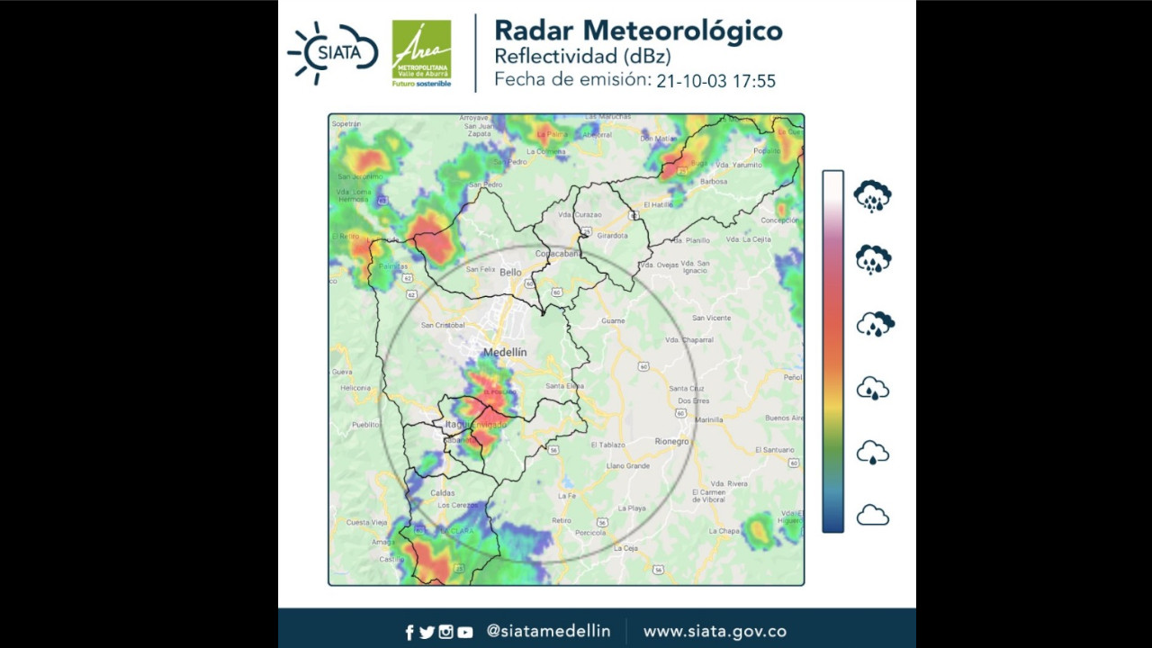 ¡Saque la sombrilla! Anuncian fuertes lluvias sobre Medellín