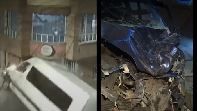 Carro iba en contravía y le dio a una van que chocó una casa Carro iba en contravía y le dio a una van que chocó una casa
