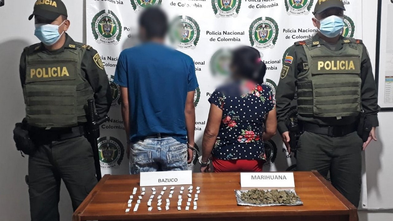 Los cogieron en el municipio de Santo Domingo con bazuco y marihuana