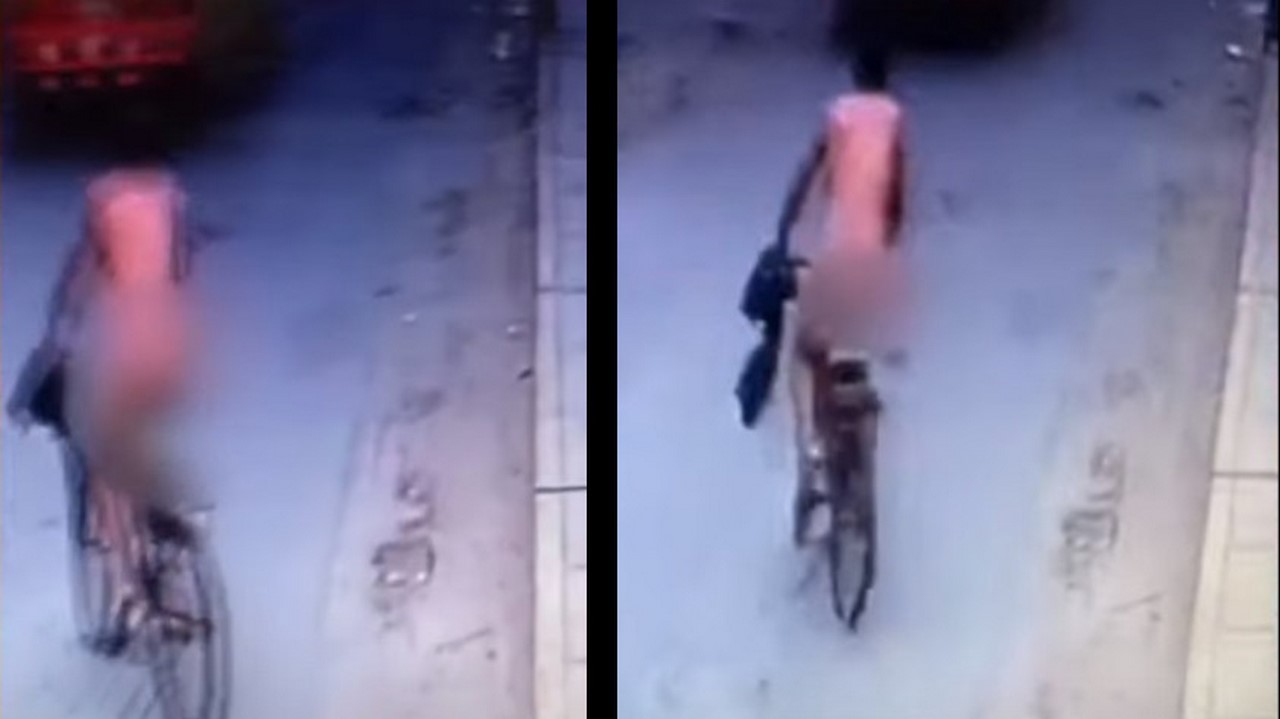 Detienen a hombre que se paseó desnudo y robó una bicicleta 1 denudo hombre bicicleta calle peru