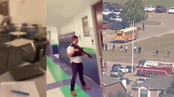 Terror en escuela secundaria de Texas, Estados Unidos por tirote Terror en escuela secundaria de Texas, Estados Unidos por tirote