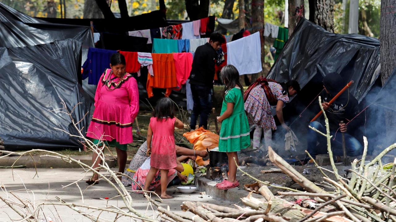 Indígenas desplazados por la violencia se toman el Parque Nacional de Bogotá 1 Parque Nacional de Bogotá