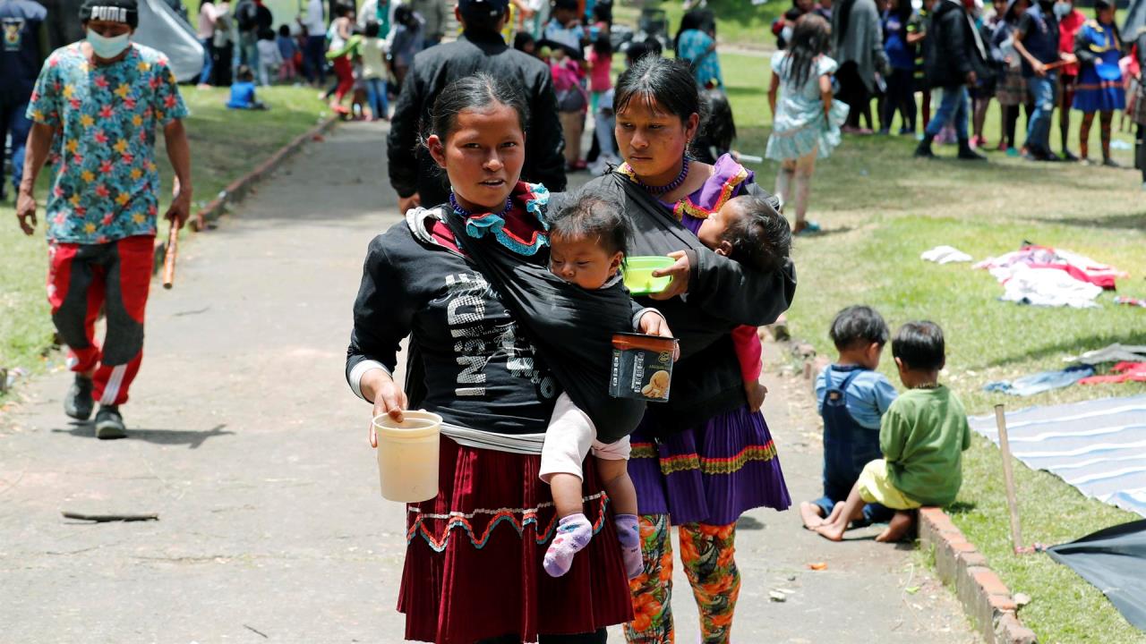 Indígenas desplazados por la violencia se toman el Parque Nacional de Bogotá 2 Parque Nacional de Bogotá