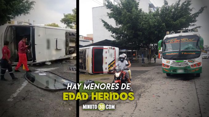 Un escolar se chocó contra un bus en Cali y hay al menos 15 heridos Un escolar se chocó contra un bus en Cali y hay al menos 15 heridos