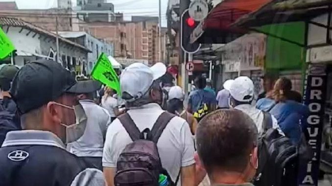 Por manifestación ciudadana hay movilidad reducida en el centro de Medellín Por manifestación ciudadana hay movilidad reducida en el centro de Medellín