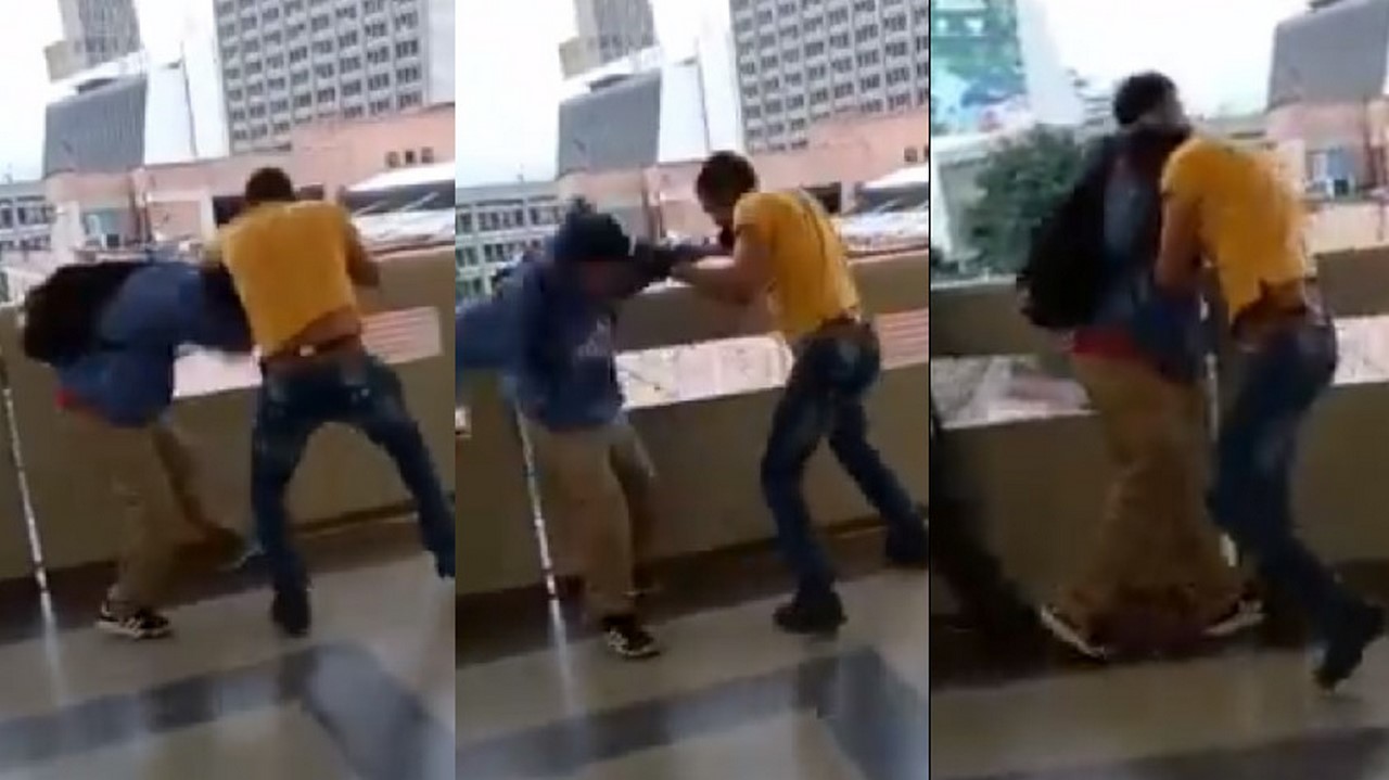 Dos hombres se fueron a puños en la estación Alpujarra