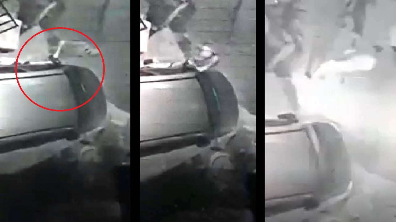 Llegó a robarse un retrovisor pero la alarma lo asustó