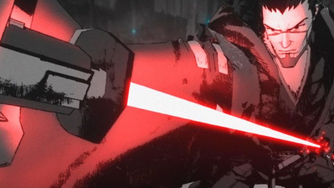 Fotograma cedido por Lucasfilm Ltd. donde aparece el personaje Ronin, durante una escena del anime "Star Wars: Visions" disponible en Disney+ desde el 22 de septiembre. "Star Wars" abraza el misterio y la magia del anime en "Star Wars: Visions", una ambiciosa serie de animación en Disney+ que cruza las historias de la saga galáctica con la esencia y el singular estilo de la animación japonesa. EFE/Lucasfilm Ltd. StarWars