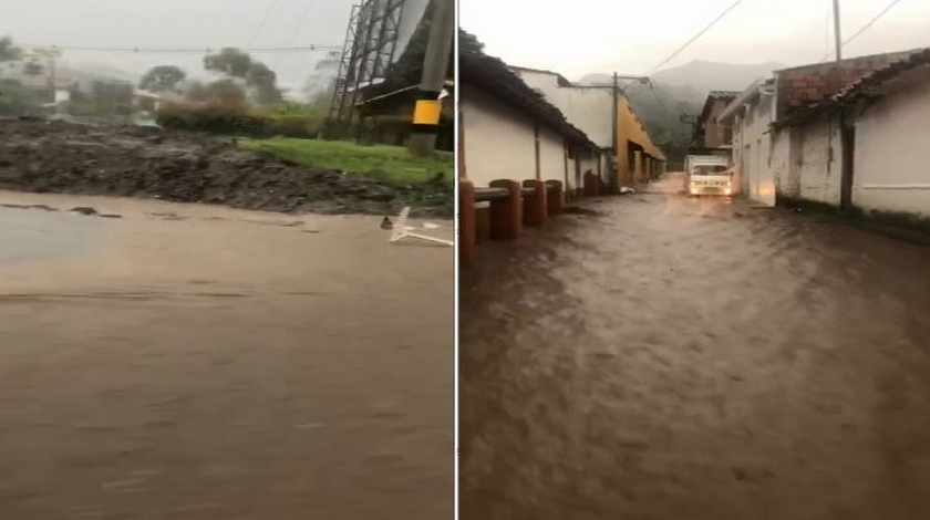 VIDEOS: Por el aguacero, varias calles resultaron inundadas en El Retiro, Antioquia 1 Antioquia-El Retiro-inundaciones