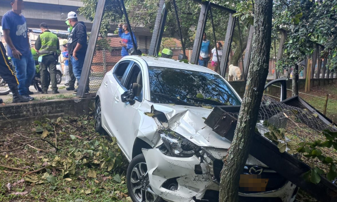 [Video] Un borracho al volante chocó contra una de las mallas del Jardín Botánico