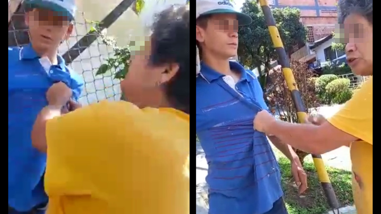 [Video] ¡Muy parada! Una señora en Envigado ‘encuelló’ a presunto ladrón