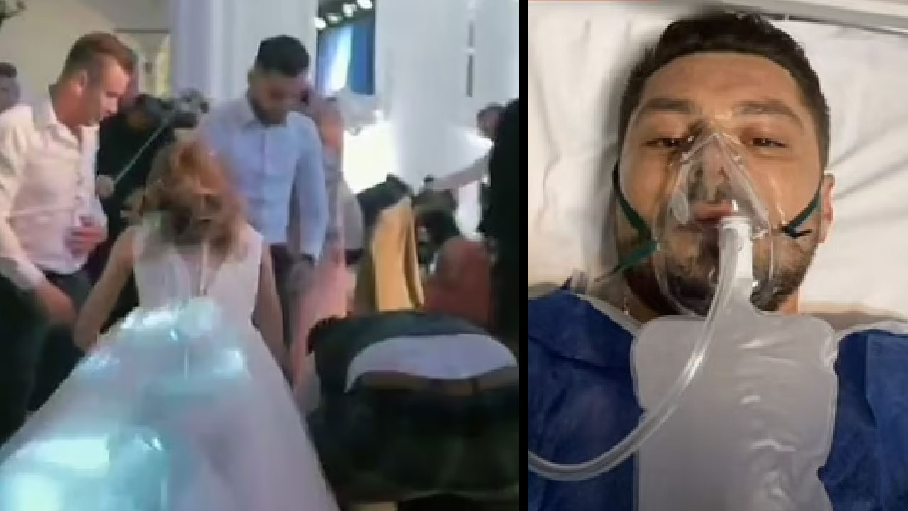 VIDEO: En plena boda, sus amigos lo tiraron al aire y ahora no puede caminar
