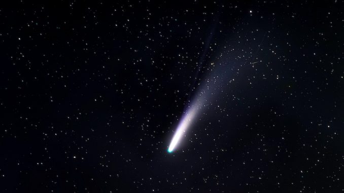 Isolated Neowise Comet Cometa Leonard