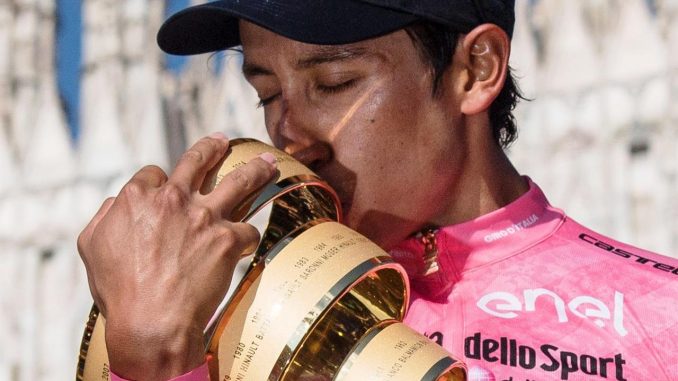 El ganador de la pasada edición del Giro de Italia, el colombiano Egan Bernal, en una imagen de archivo. EFE/EPA/LUCA ZENNARO Giro de Italia