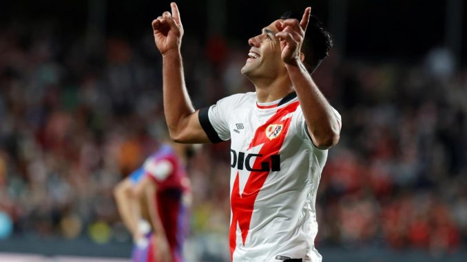 El delantero colombiano del Rayo Vallecano, Radamel Falcao, en una imagen de archivo. EFE/Javier Lizón un tigre