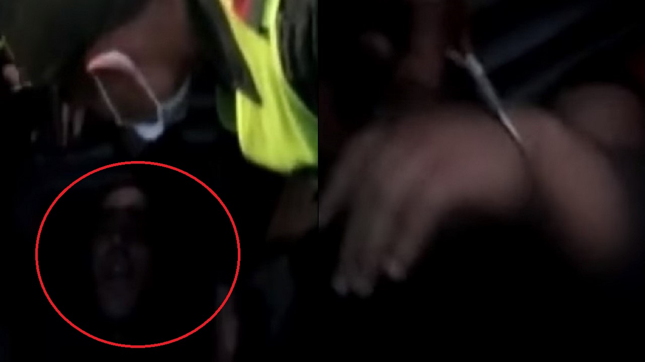 Venezolanos con cuchillo le robaron el celular a un gringo y los cogieron a golpes