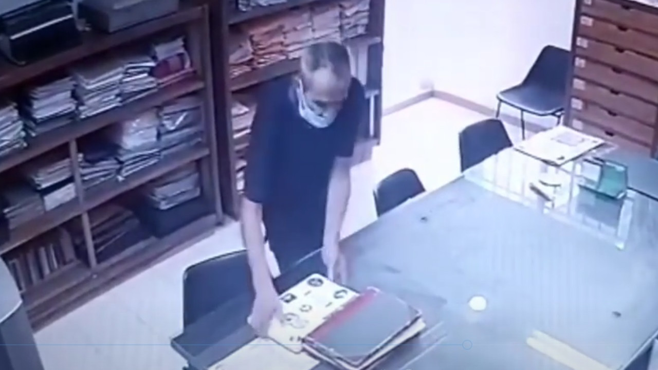 Entró bien disimulado a una Notaría en Bello y se robó un portátil