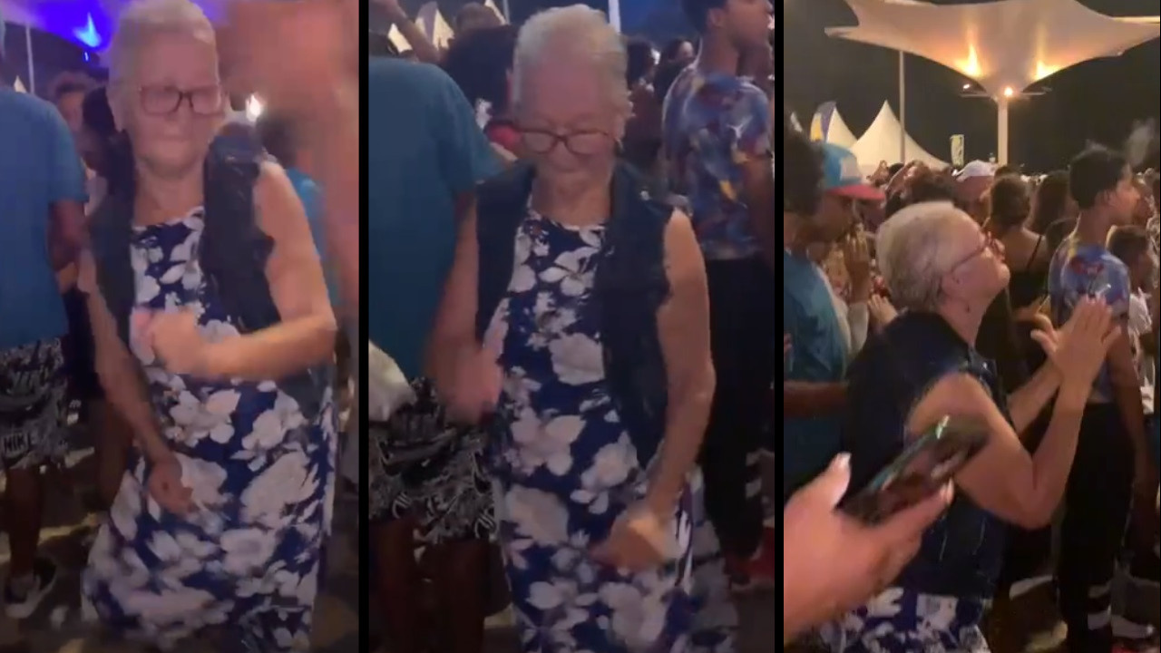 [Video] ¡El alma de la fiesta! Abuelita se perreó de principio a fin los temas de J Balvin