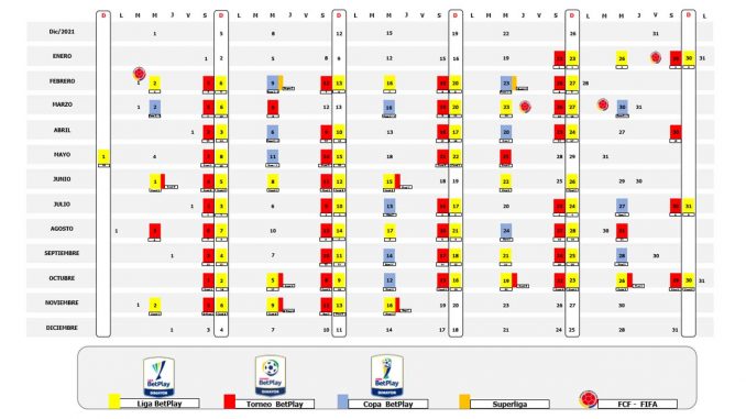 Dimayor definió el calendario de competencias para 2022 Dimayor definió el calendario de competencias para 2022
