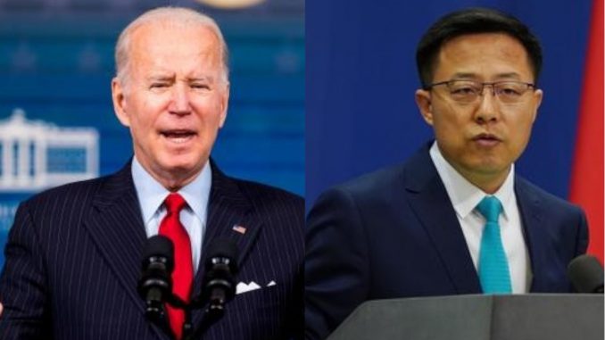 Biden - Zhao Lijian Juegos Olímpicos