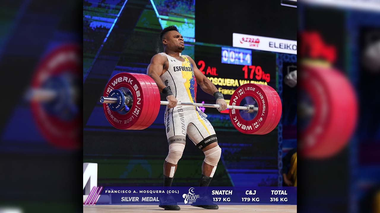 Fernando Mosquera es medalla de plata en Mundial de Levantamiento de Pesas