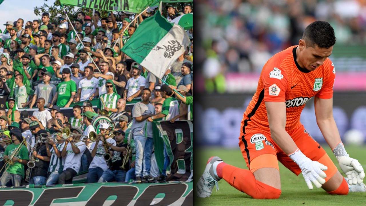 La hinchada de Atlético Nacional no perdonó al portero Aldair Quintana
