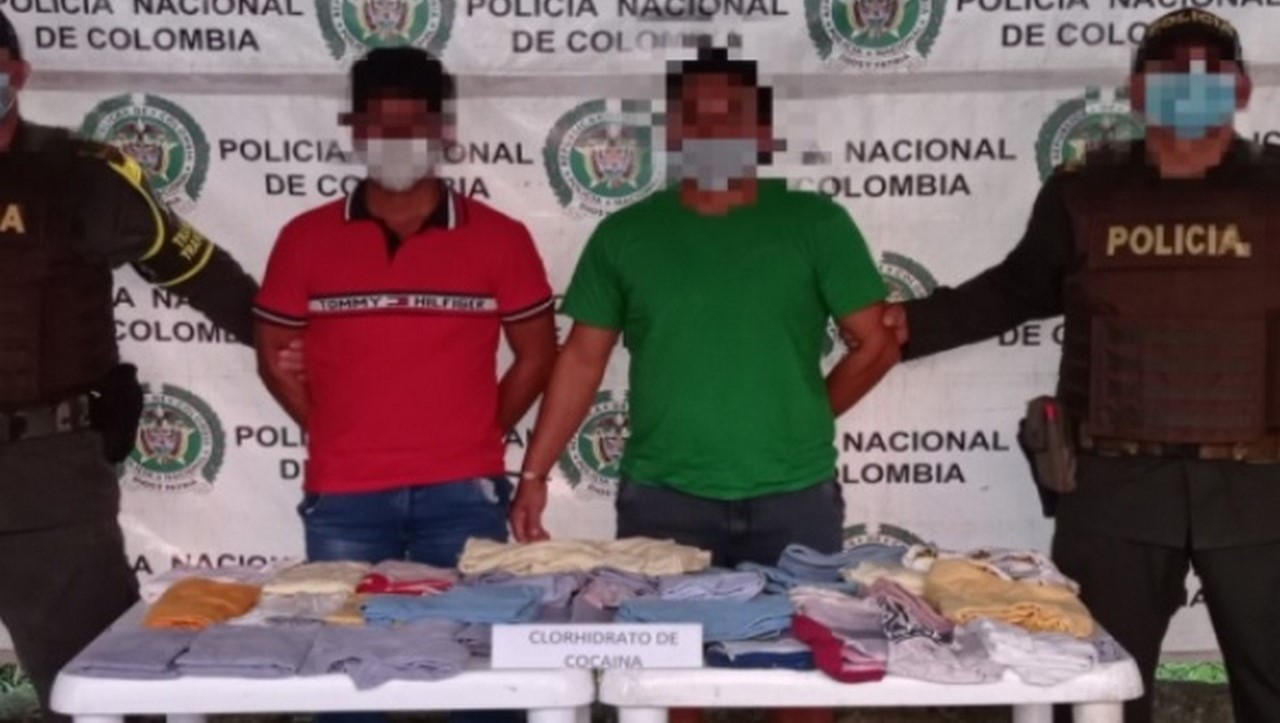 Cogieron a dos en Carepa que llevaban clorhidrato de cocaína