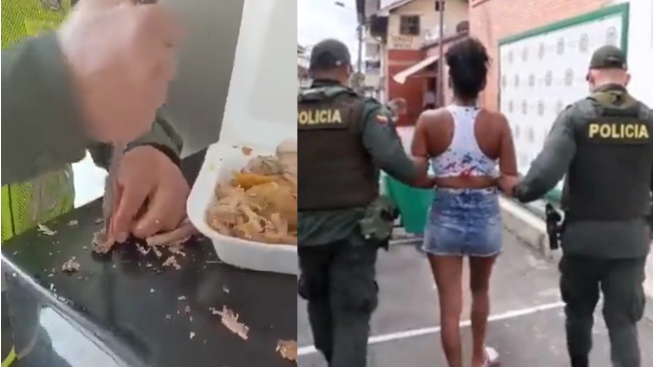 [Video] En huesos de pollo intentó ingresar marihuana y bazuco a detenidos en una estación de Policía