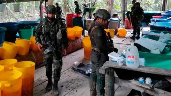 laboratorio para cocaína desmantelado en Guaviare
