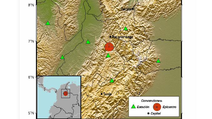 ¿Lo sintió? Se registró un nuevo sismo en Los Santos, Santander 1 LOS SANTOS