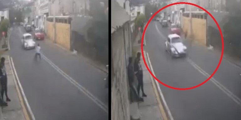 VIDEO. Niño fue atropellado mientras iba en bicicleta y conductor se dio a la fuga 1 accidente carro cicla