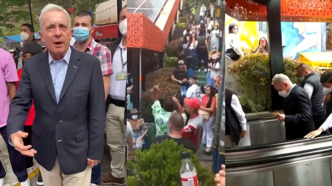 Álvaro Uribe en la Comuna 13