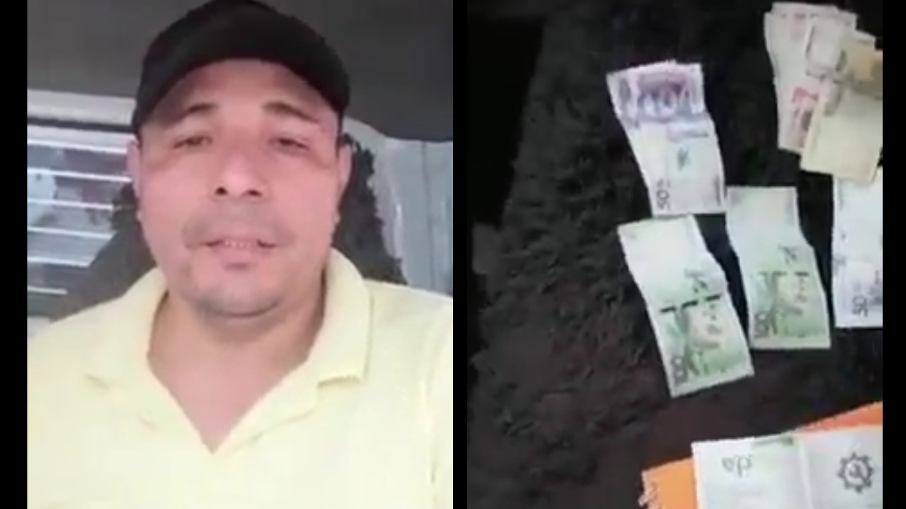 [Video] Conductor en Medellín se encontró más de $400 mil y un recibo de EPM, buscó la dirección y los devolvió