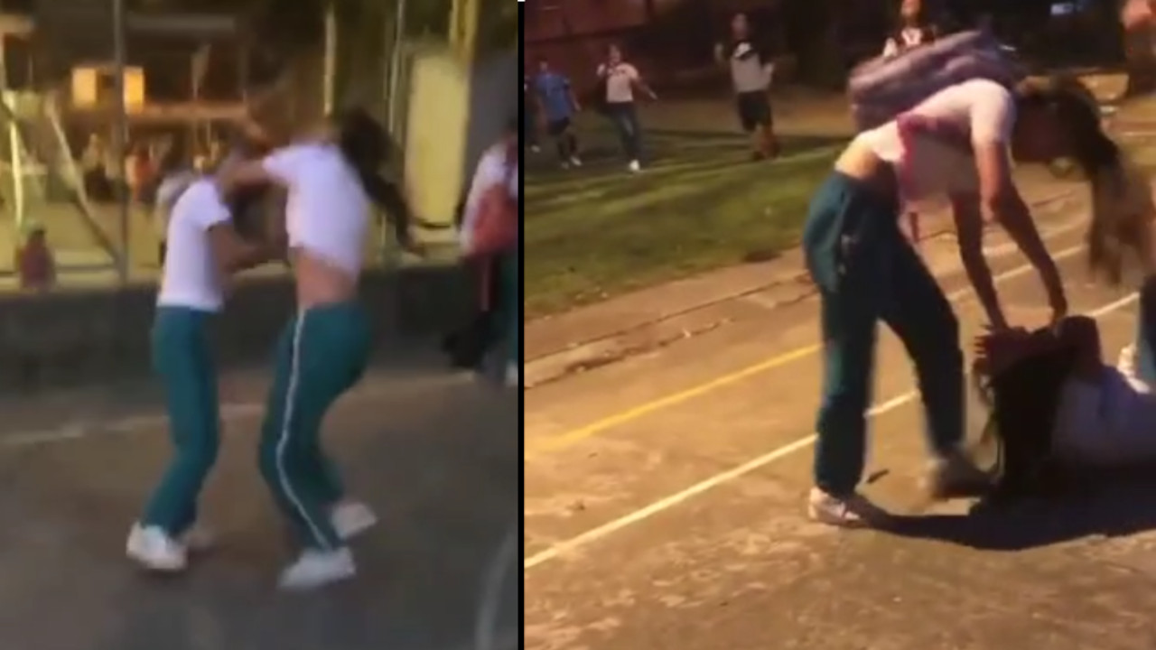 [Video] Estudiantes se mechonearon a las afueras de un colegio en Campo Amor