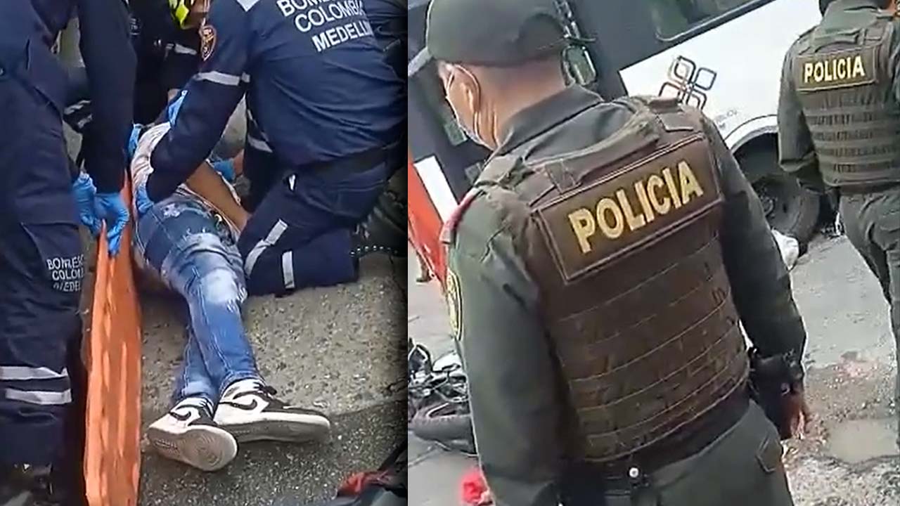 hombre chocó contra un bus