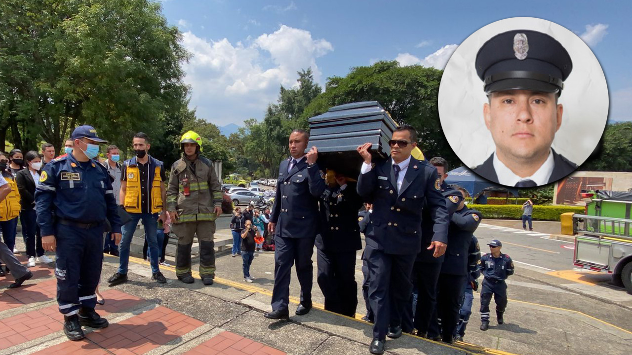 ¡Adiós a un héroe! Hay luto en el Cuerpo de Bomberos de Medellín por la muerte de Santiago Monsalve