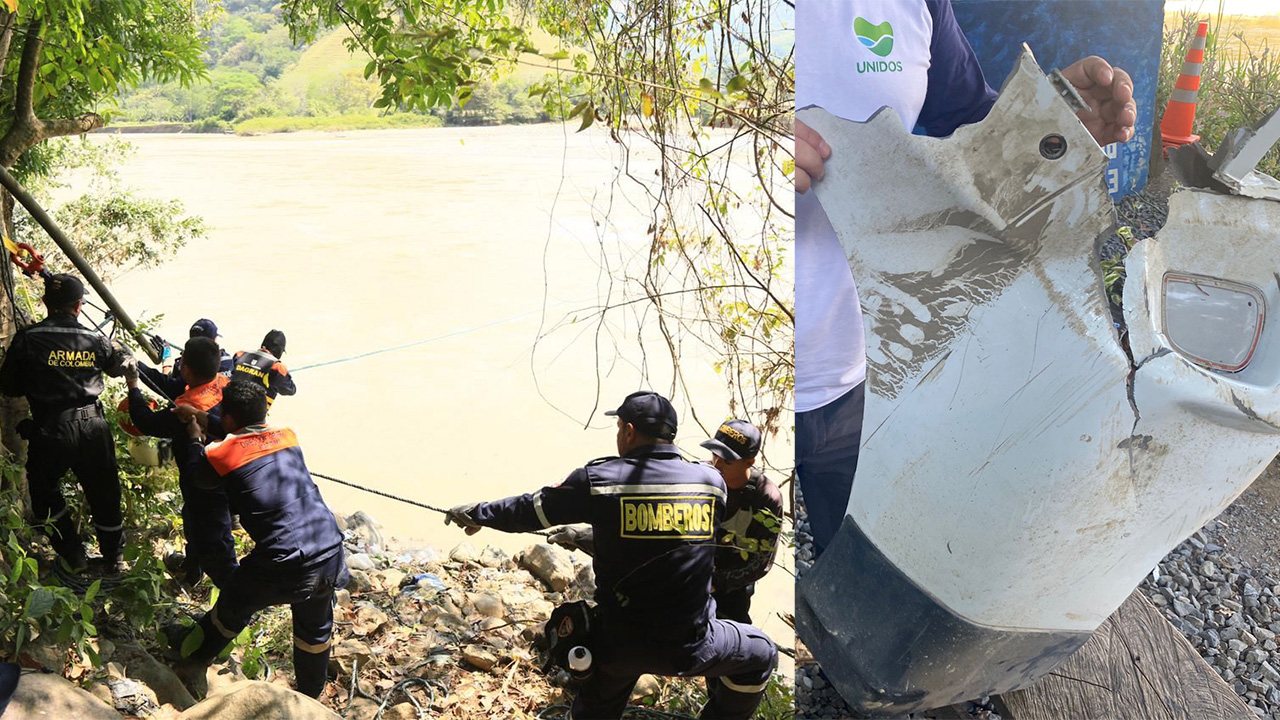[Video] En Betulia encontraron el carro que cayó al Río Cauca con una familia