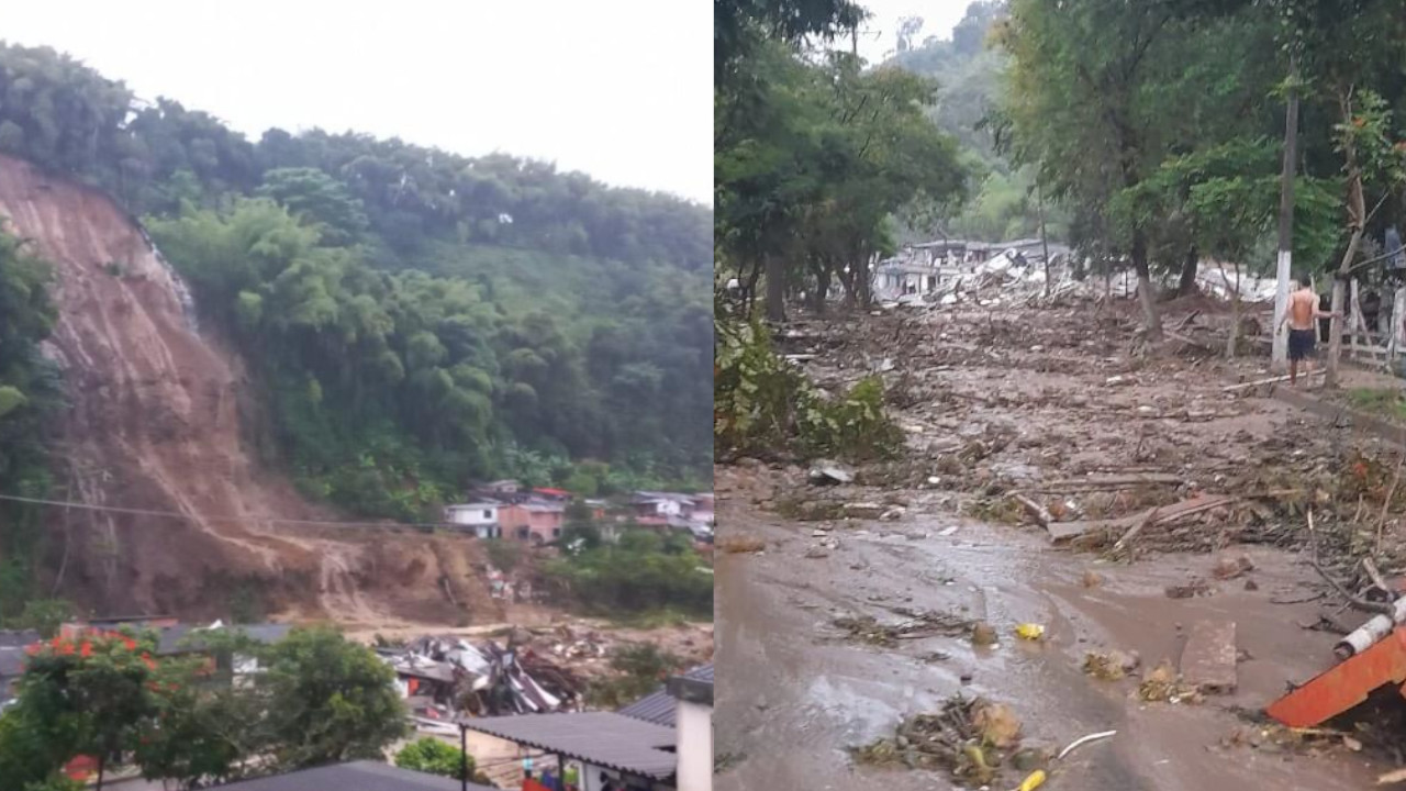 [Video] ¡Tragedia! Derrumbe tapó varias viviendas en Pereira