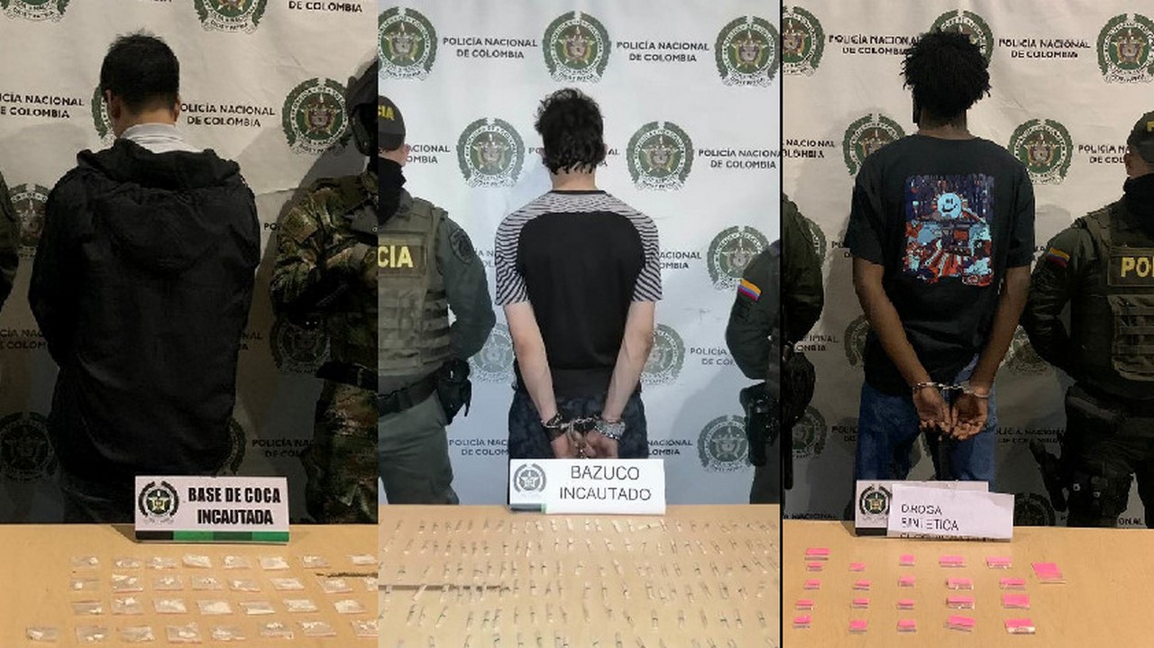 Cogieron a estos tres en el barrio Trinidad y en Belén con varias dosis de estupefacientes