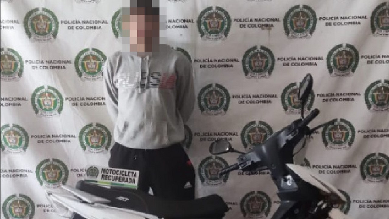 Lo cogieron con una moto reportada como hurtada