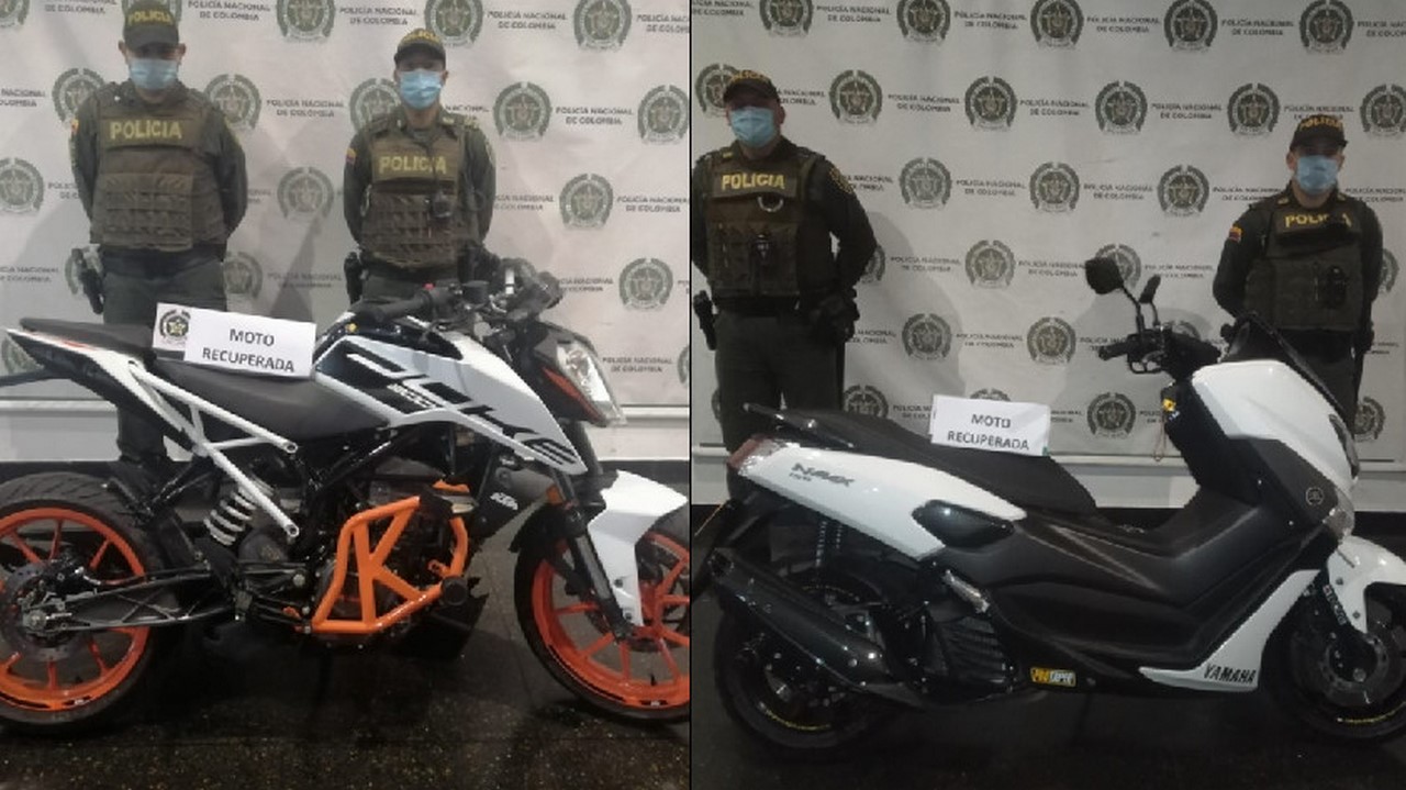 Recuperaron dos motos reportadas como hurtadas en Medellín
