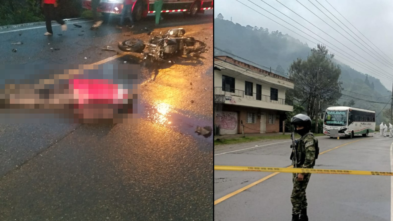 Motociclista que madrugó para su trabajo murió en un accidente en Caldas