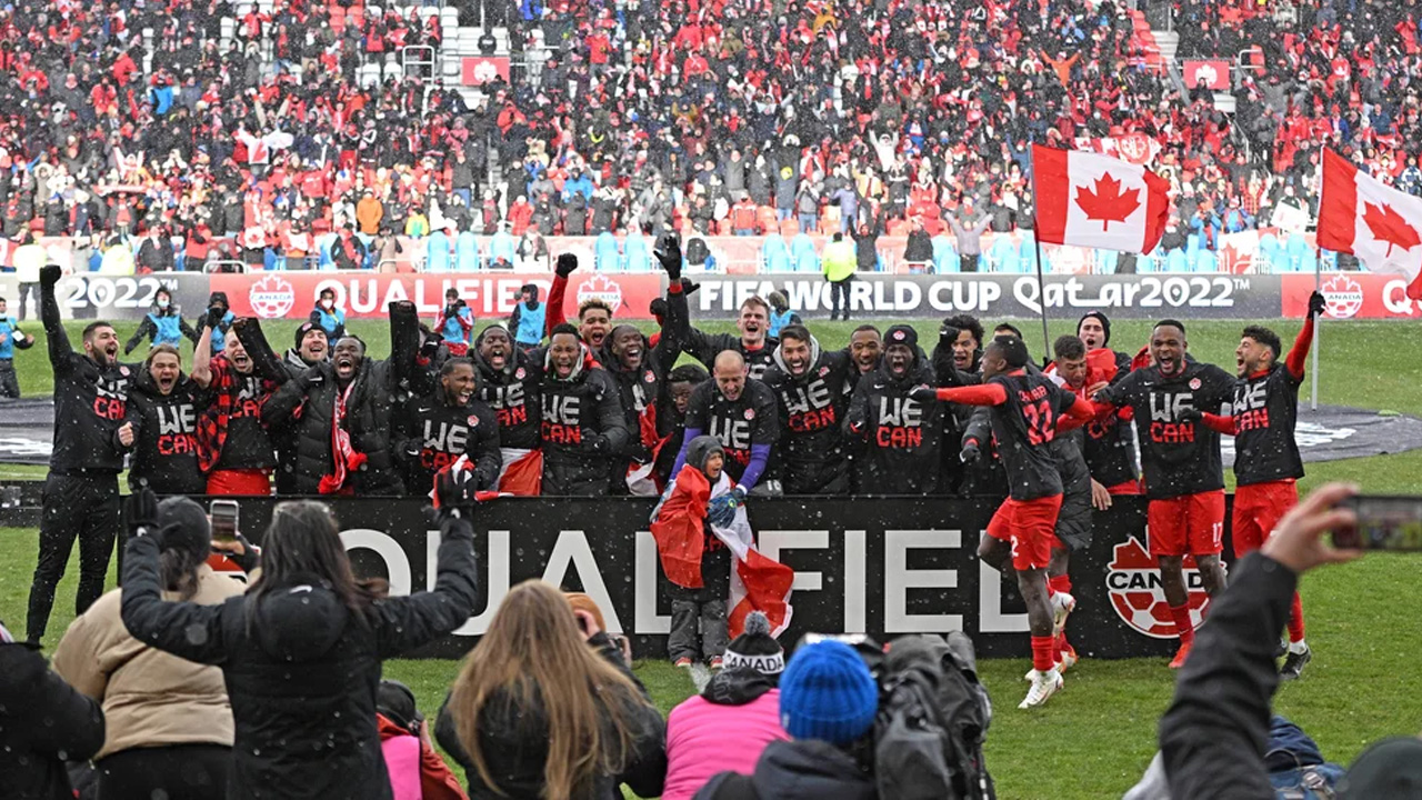 Festejos de Canadá tras clasificar a Catar 2022