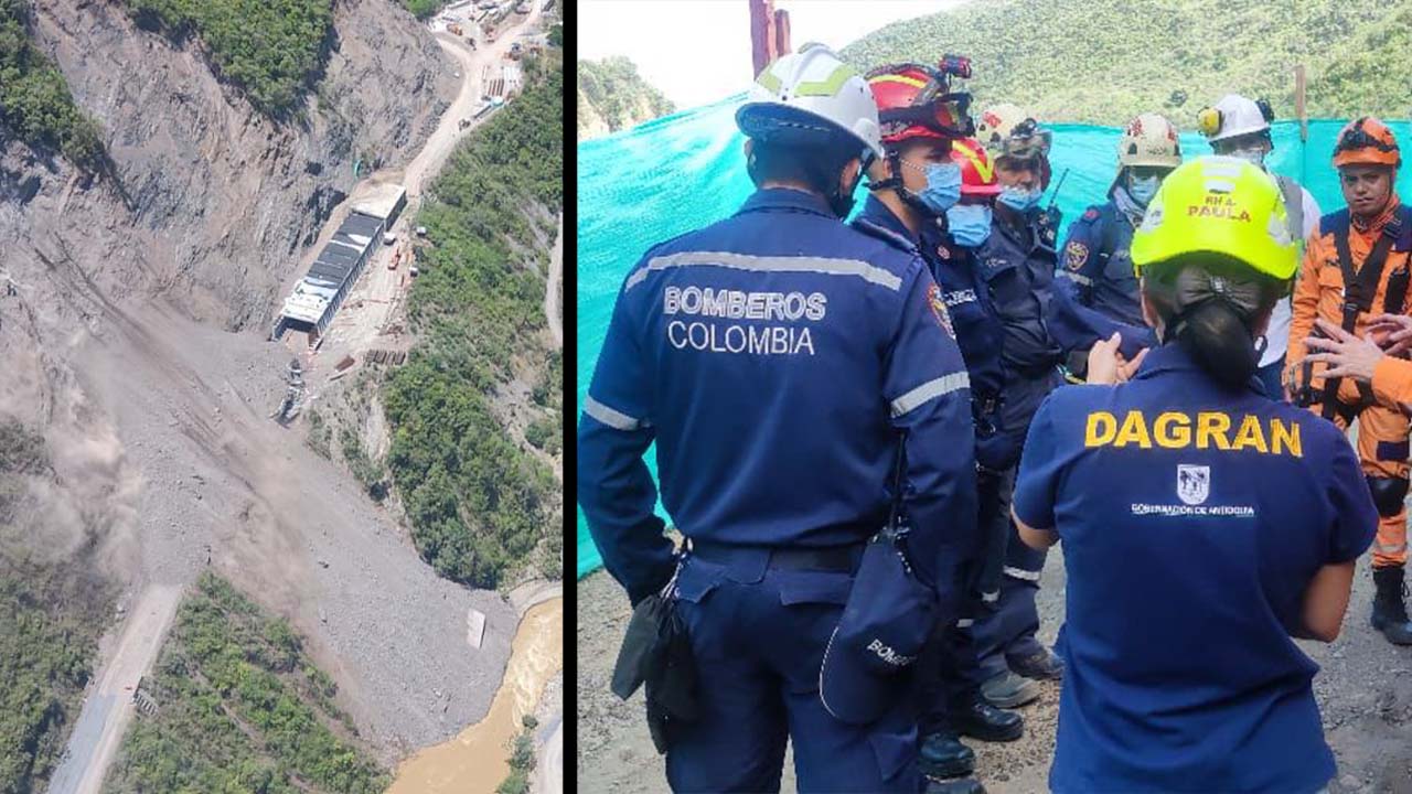 Intensifican la búsqueda de la pareja y su bebé que habrían quedado atrapados en el derrumbe en la vía Medellín - Urabá