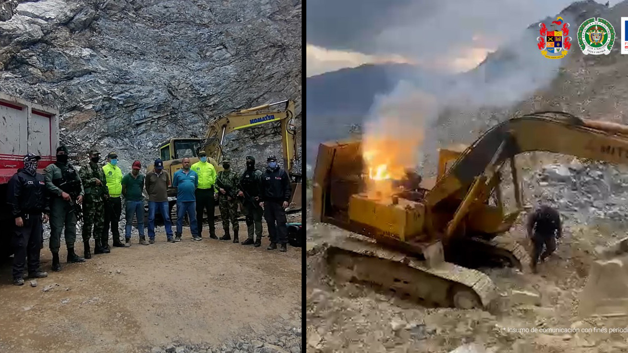 Le pusieron freno a cantera en Medellín en la que sacaban cientos de volquetas repletas de arena y gravilla ilegalmente